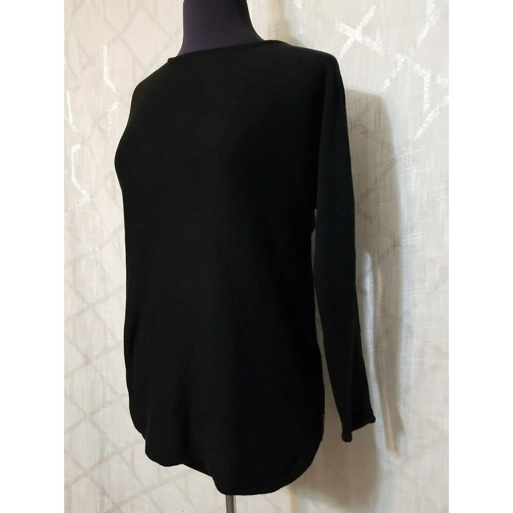 Michael Michael Kors Knit Sweater Womens Size Small Black Gold Zipper Pullover - Picture 3 of 15